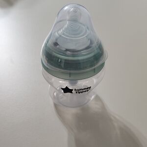 Tommee Tippee Clear and Green Baby Bottle